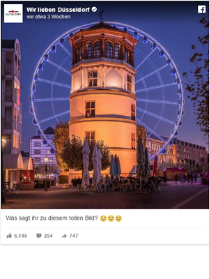 Facebook Post Wir Lieben Düsseldorf